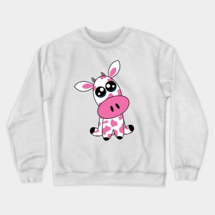 💗 🐄 Strawberry cow - white Crewneck Sweatshirt